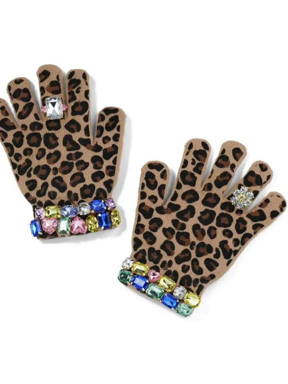 Embellished Jeweled Gloves | Colorful Gemstone Accents | Chic Winter Fashion